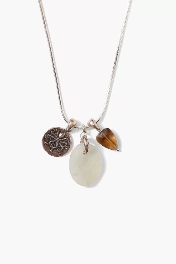 Chan Luu Ostia Charm Necklace Fluorite New