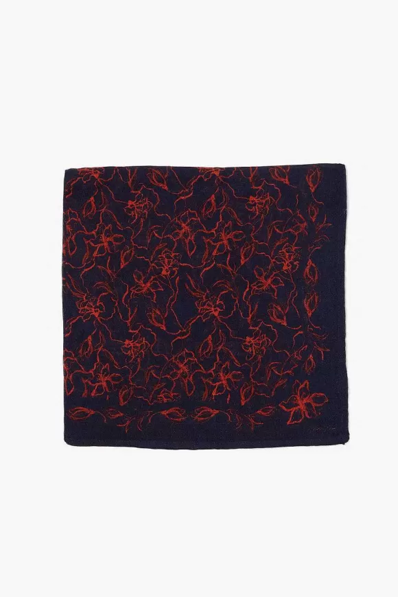 Chan Luu Painterly Floral Print Bandana Dark Sapphire Cheap