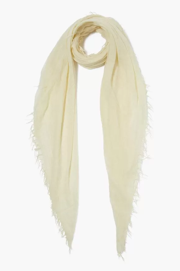 Chan Luu Pale Yellow Cashmere And Silk Scarf Cheap