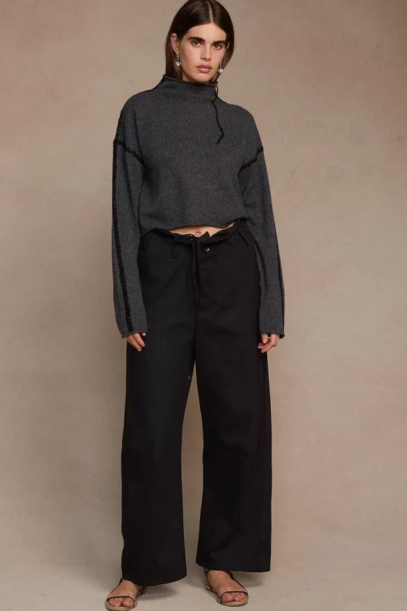 Chan Luu Paper Bag Barrel Pant Black Shop