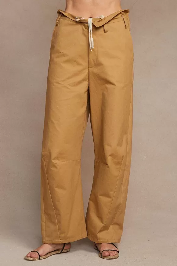 Chan Luu Paper Bag Barrel Pant Khaki Fashion