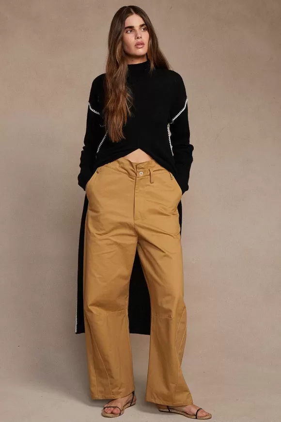 Chan Luu Paper Bag Barrel Pant Khaki Fashion