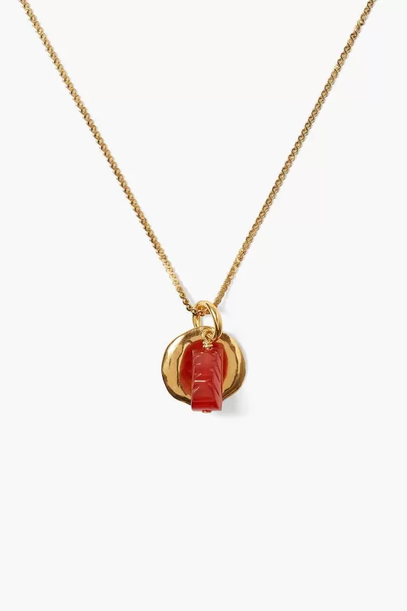 Chan Luu Paz Coin Necklace Carnelian Hot