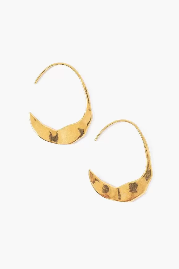 Chan Luu Petite Gold Crescent Moon Hoops Store