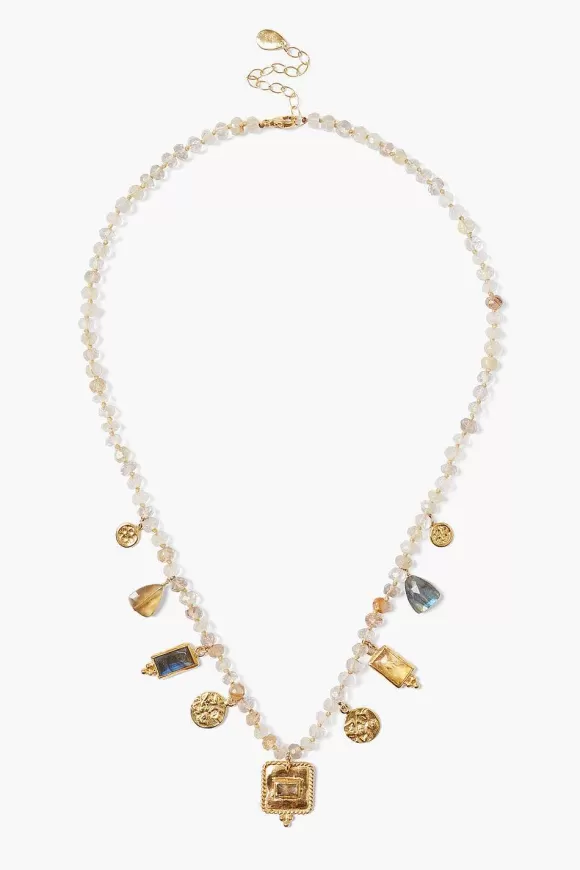 Chan Luu Pilar Charm Necklace Rutilated Quartz Discount