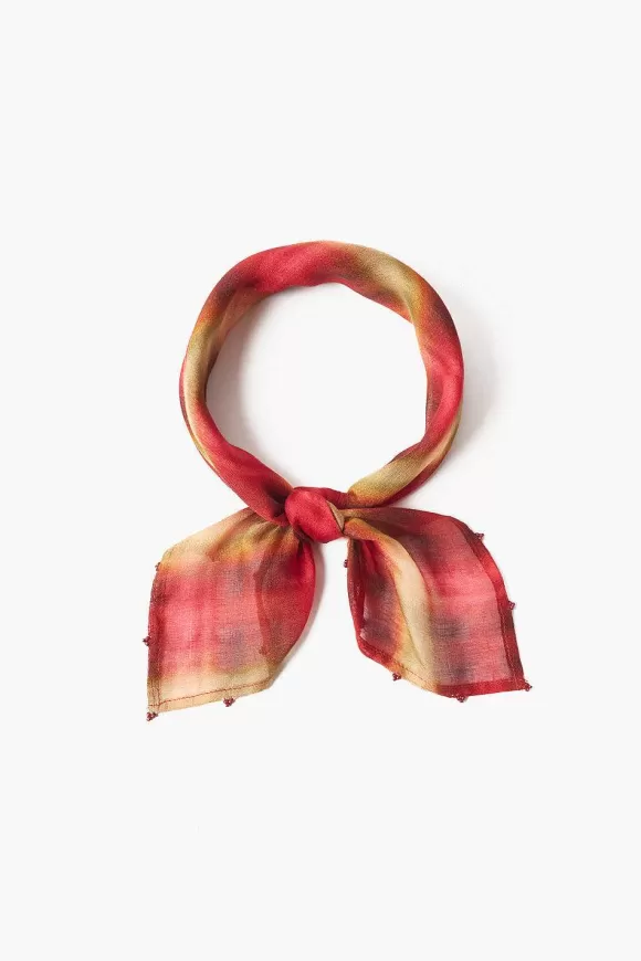 Chan Luu Plaid Print Bandana Savvy Red Shop