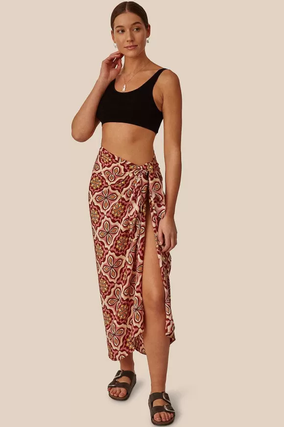 Chan Luu Pomegranate Crux Sarong Clearance