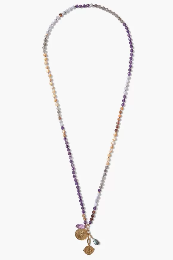 Chan Luu Portrait Charm Necklace Amethyst Hot