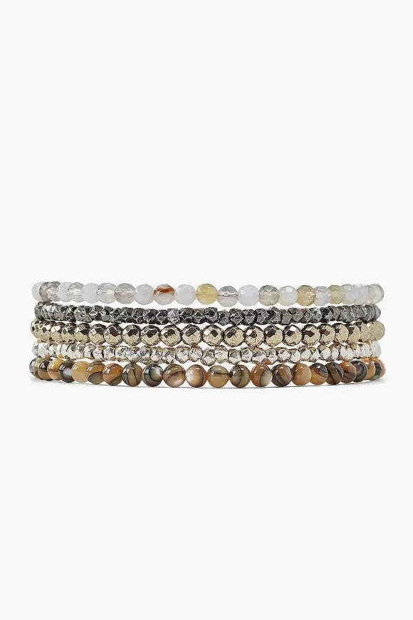 Chan Luu Pyrite Mix Naked Five Wrap Bracelet Best