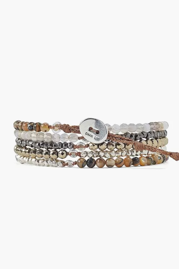 Chan Luu Pyrite Mix Naked Five Wrap Bracelet Best