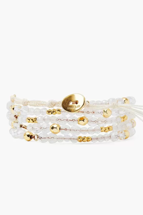 Chan Luu Quartz And Gold Nugget Naked Wrap Bracelet Shop