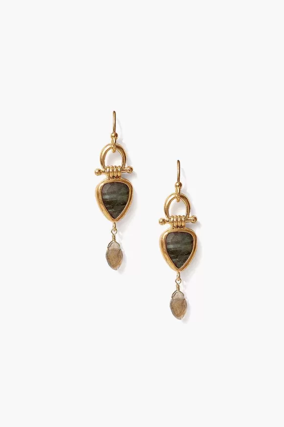 Chan Luu Rahel Drop Earrings Labradorite New