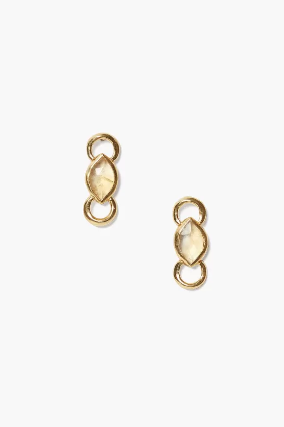 Chan Luu Reina Stud Earrings Citrine Fashion