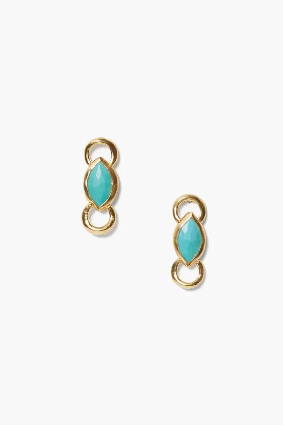 Chan Luu Reina Stud Earrings Turquoise Outlet