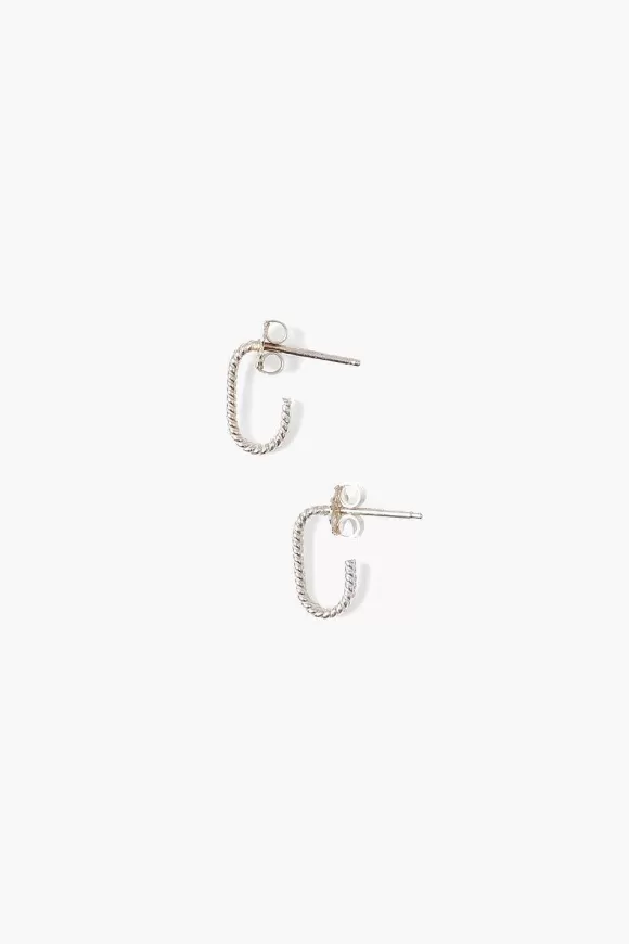 Chan Luu Rhodes Hoop Earrings Silver Flash Sale