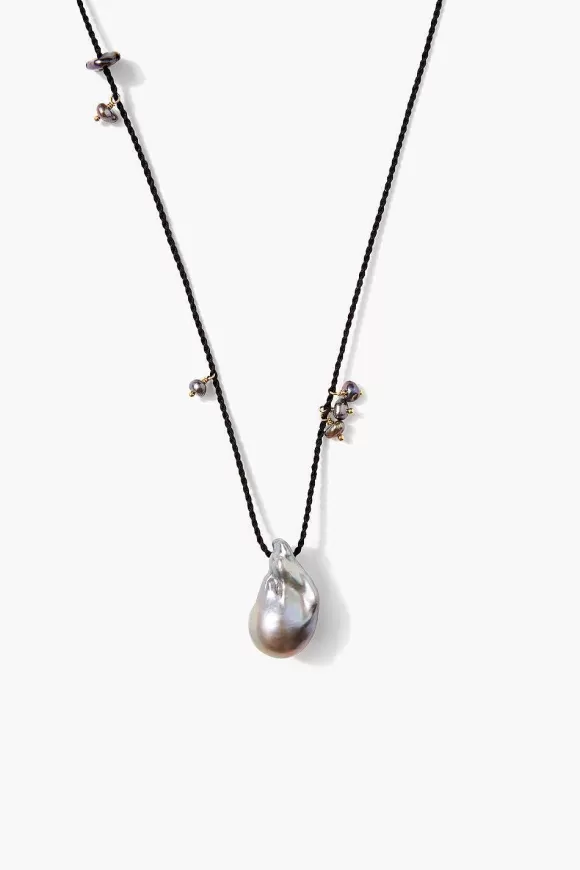 Chan Luu Rosario Necklace Grey Pearl Flash Sale