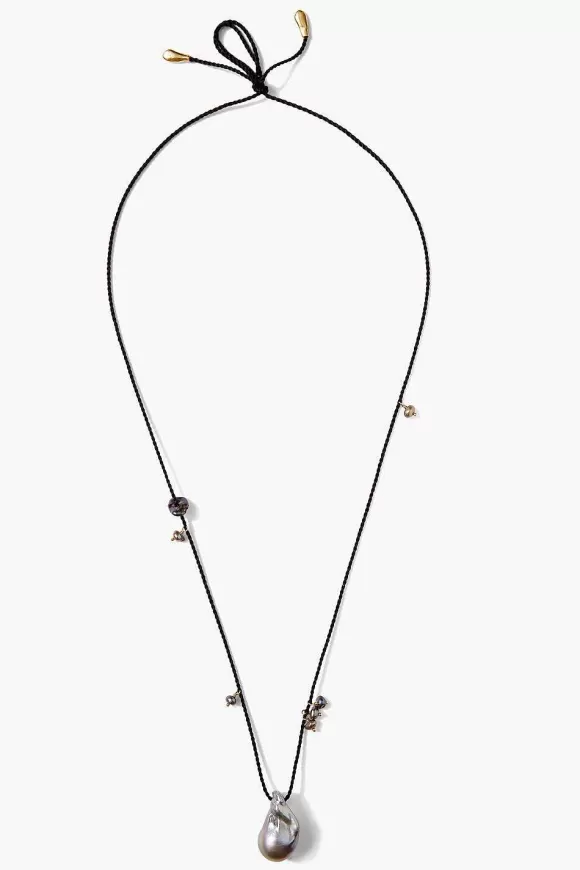 Chan Luu Rosario Necklace Grey Pearl Flash Sale