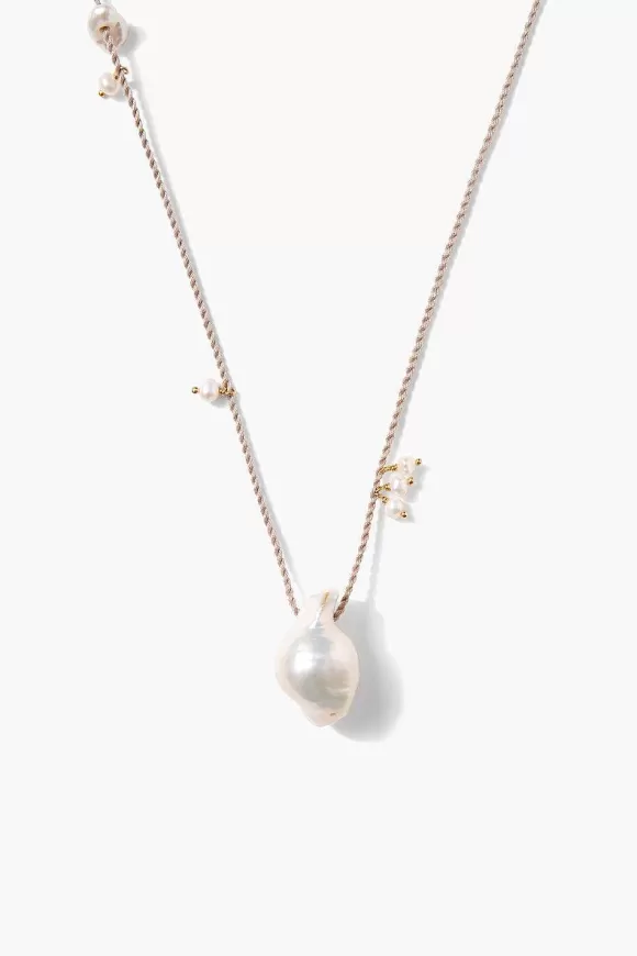 Chan Luu Rosario Necklace White Pearl New