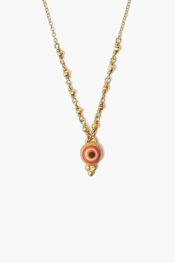 Chan Luu Rose Micro Evil Eye Gold Necklace Hot