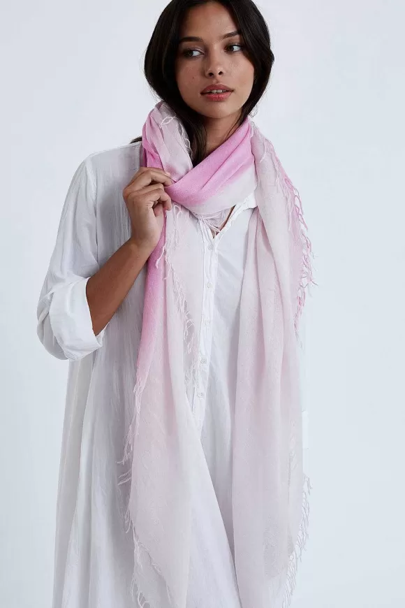 Chan Luu Rose Pink Dip-Dyed Cashmere And Silk Scarf Sale