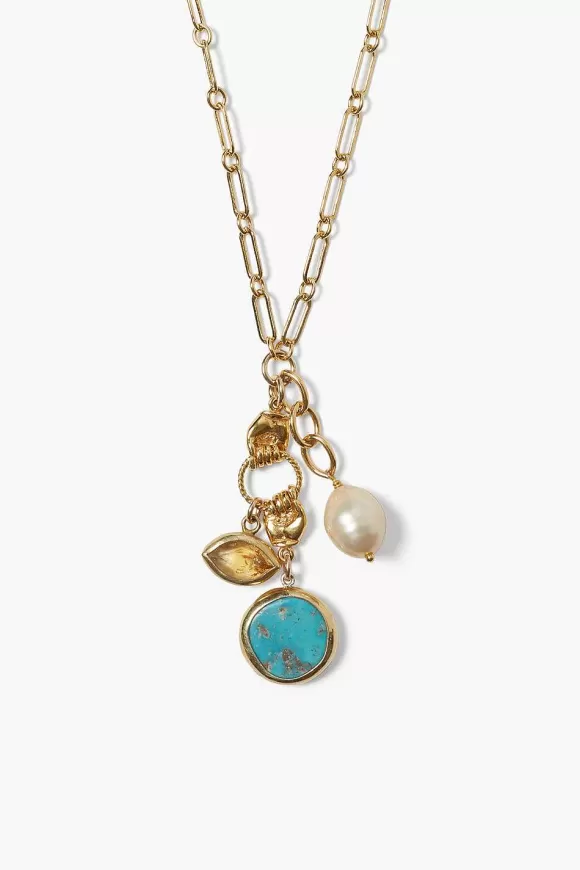 Chan Luu Sardinia Charm Necklace Turquoise Cheap