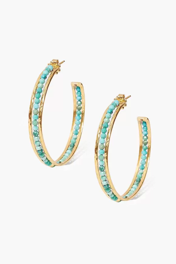 Chan Luu Sedona Hoop Earrings Turquoise Store