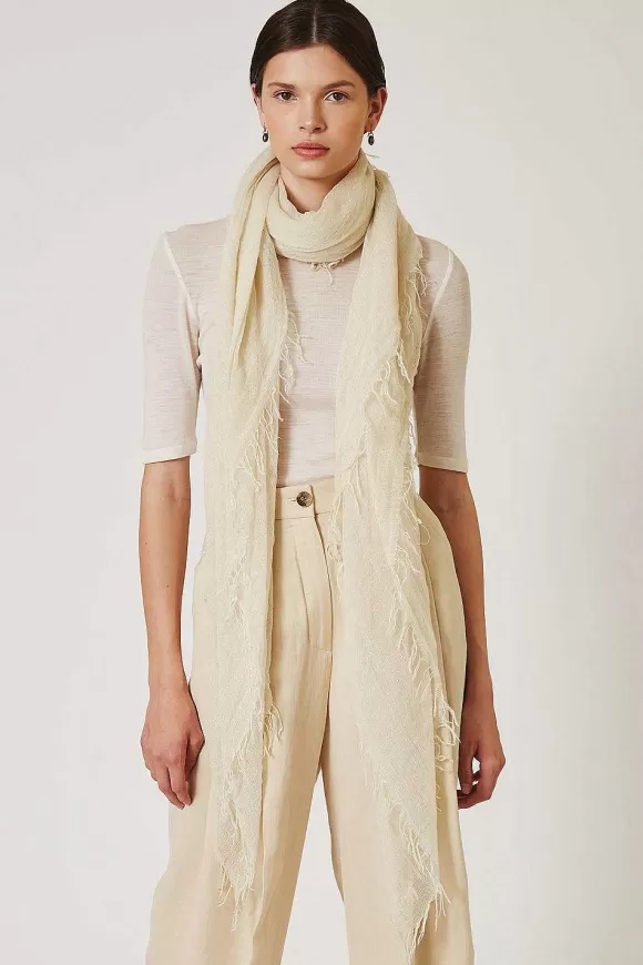 Chan Luu Seed Pearl Metallic Cashmere And Silk Scarf Online