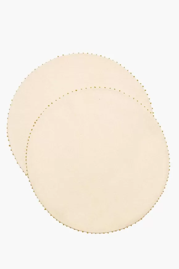 Chan Luu Seed Pearl Placemat Set New