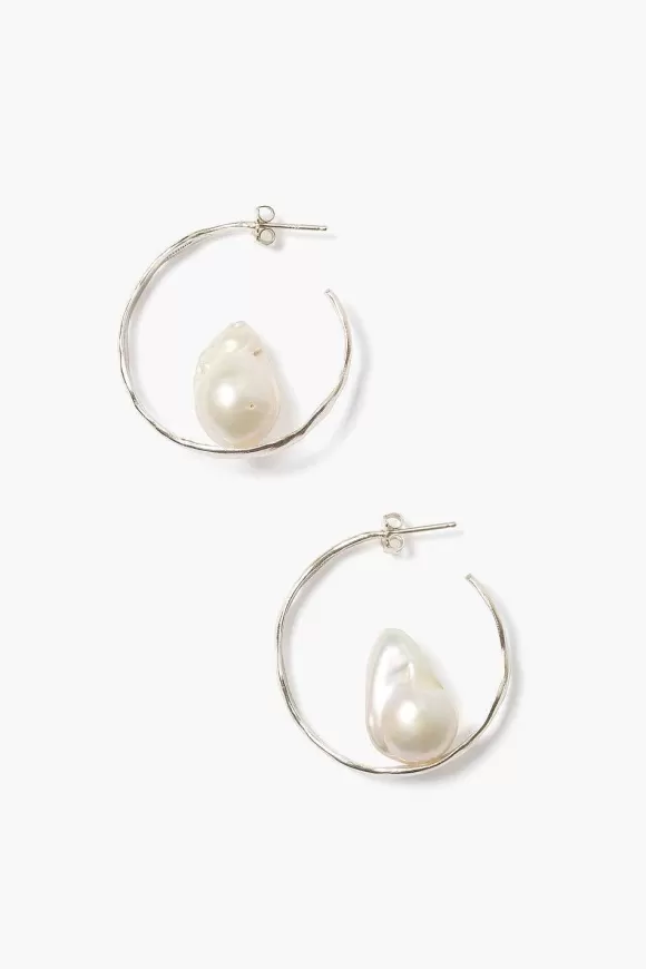 Chan Luu Selene Hoop Earrings Silver Store