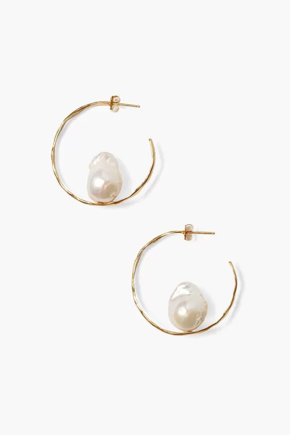 Chan Luu Selene Hoop Earrings Yellow Gold Cheap