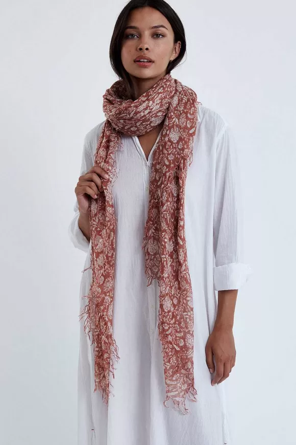 Chan Luu Sequoia Dahlia Floral Cashmere And Silk Scarf Fashion