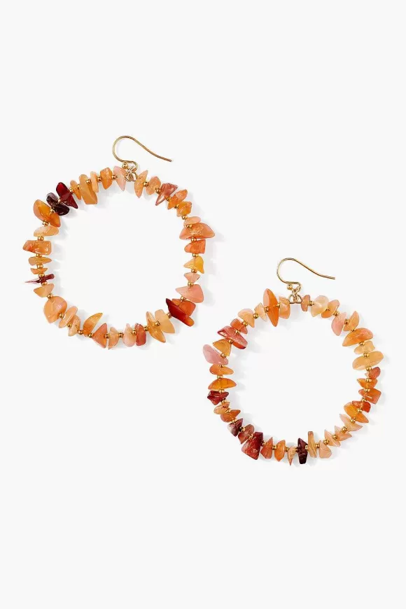 Chan Luu Seychelles Hoop Earrings Carnelian Cheap