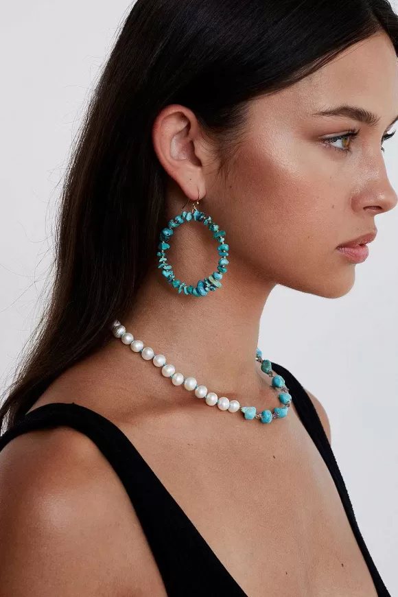 Chan Luu Seychelles Hoop Earrings Turquoise Best