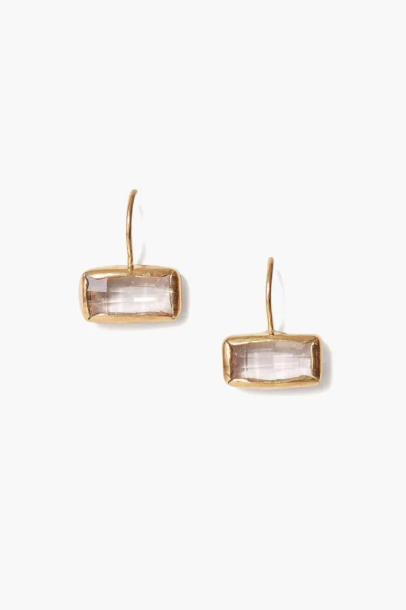 Chan Luu Silver Shade Crystal Tab Earrings Shop