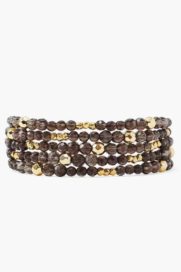 Chan Luu Smoky Quartz And Gold Nugget Naked Wrap Bracelet Store