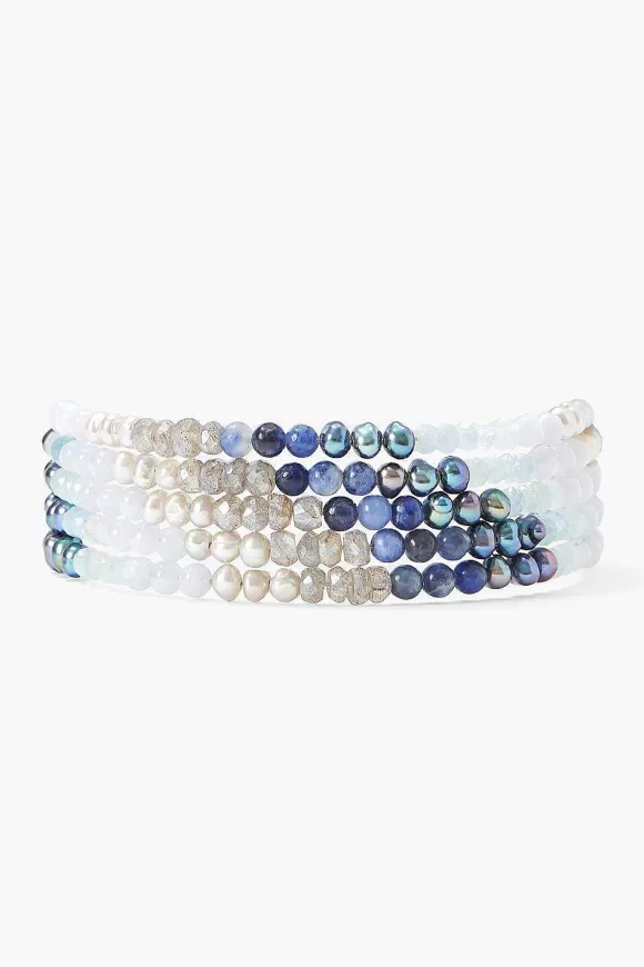 Chan Luu Sodalite Mix Gradient Naked Wrap Bracelet Hot