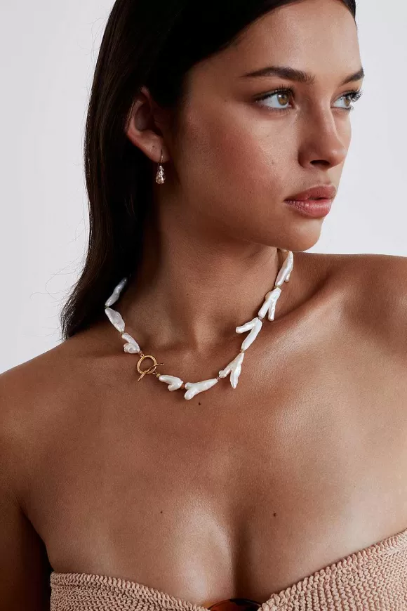 Chan Luu Soleil Necklace White Pearl Shop