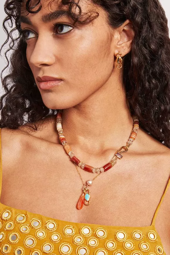 Chan Luu Solstice Necklace Carnelian Mix Flash Sale