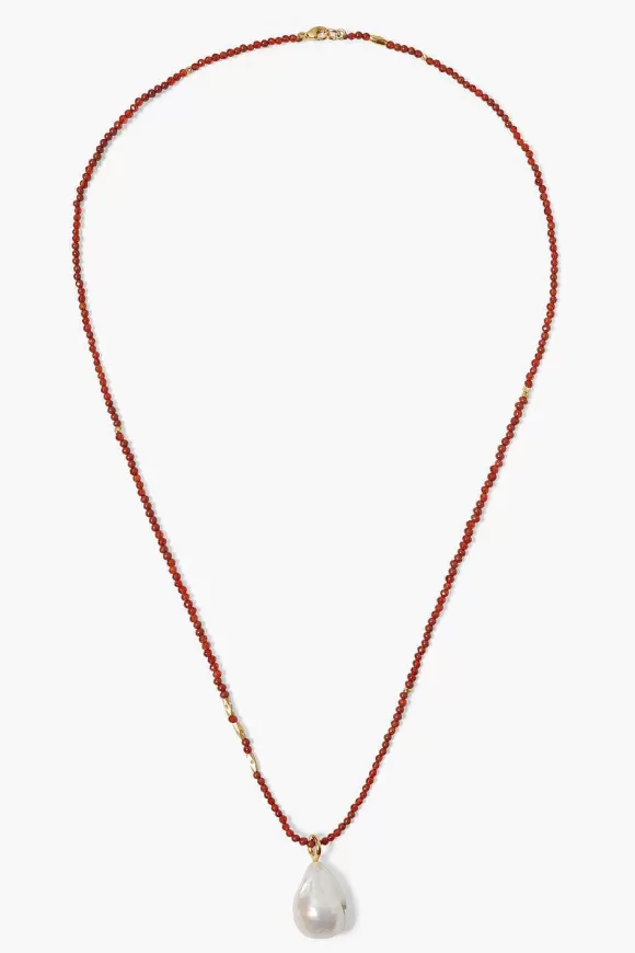 Chan Luu Sophia Necklace Carnelian Mix New