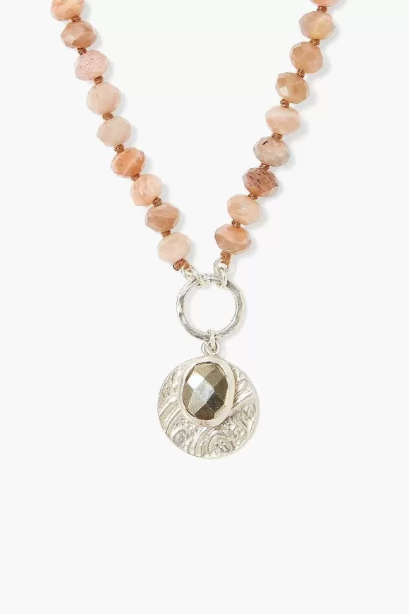 Chan Luu Sunstone And Silver Coin Necklace Flash Sale