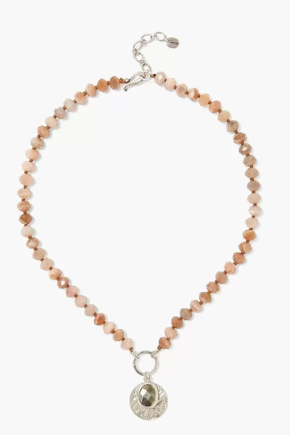 Chan Luu Sunstone And Silver Coin Necklace Flash Sale