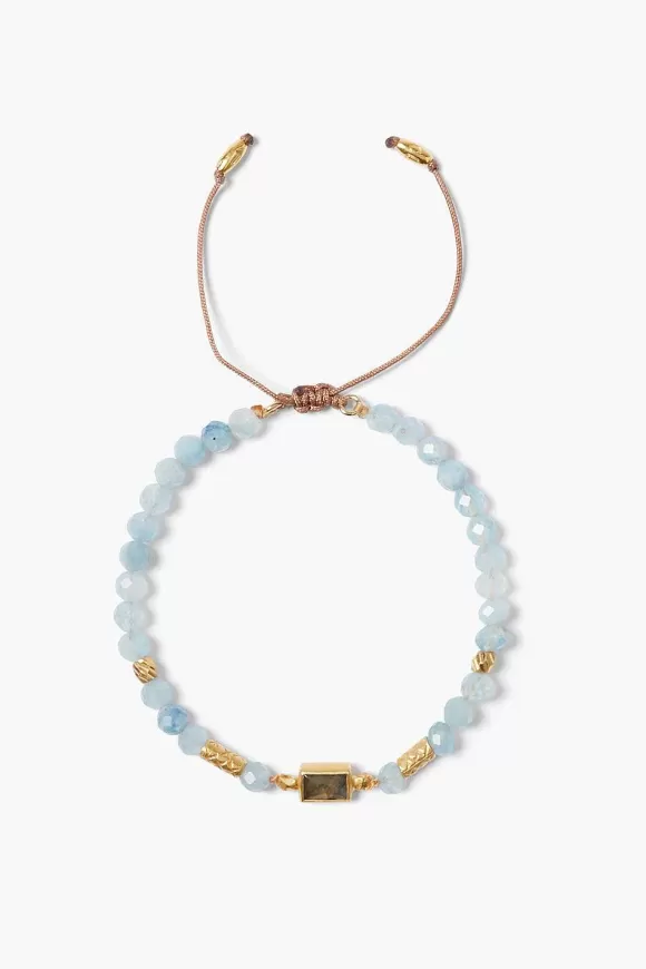 Chan Luu Tab Pull-Tie Bracelet Aquamarine Fashion