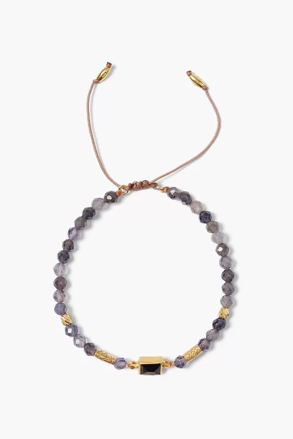 Chan Luu Tab Pull-Tie Bracelet Iolite Clearance