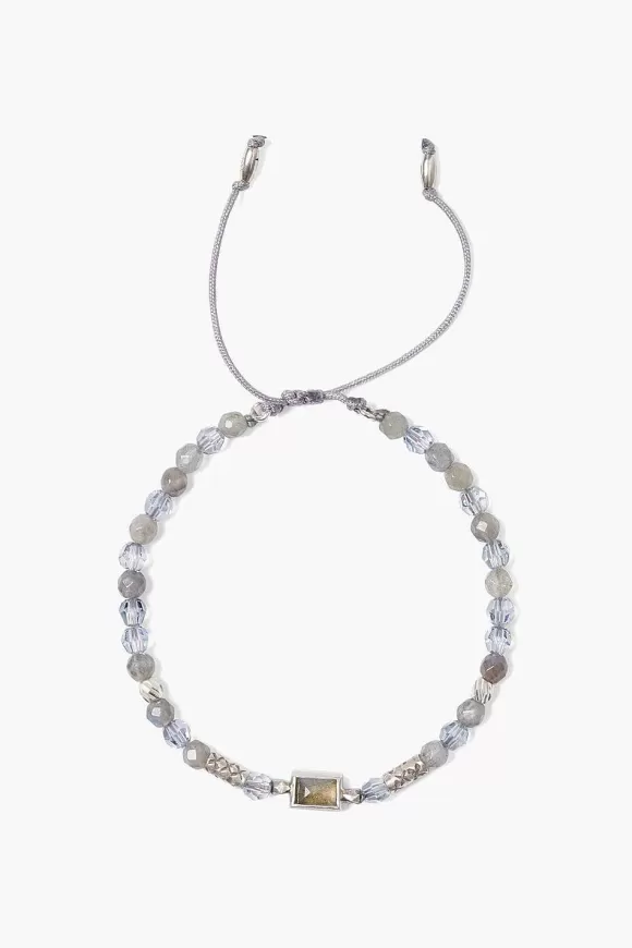 Chan Luu Tab Pull-Tie Bracelet Labradorite Mix New