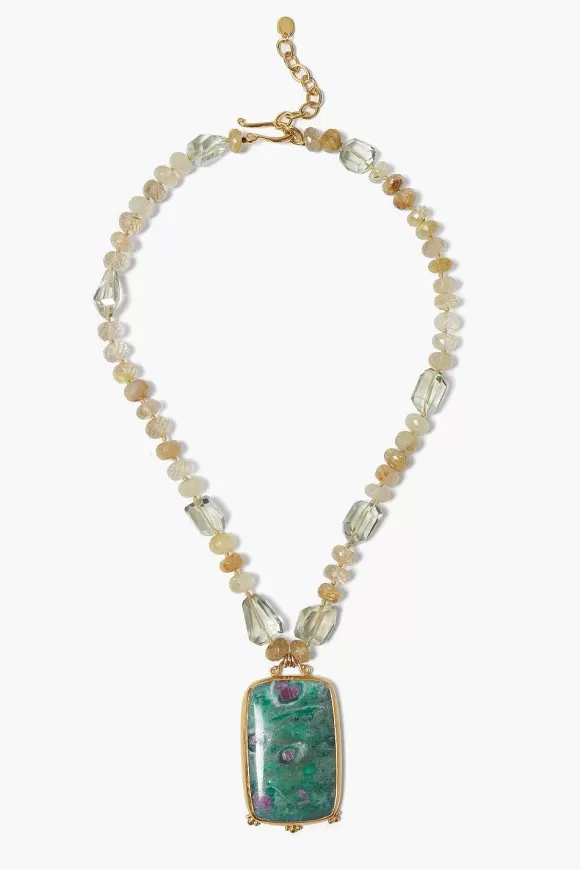 Chan Luu Taj Necklace Green Amethyst Hot