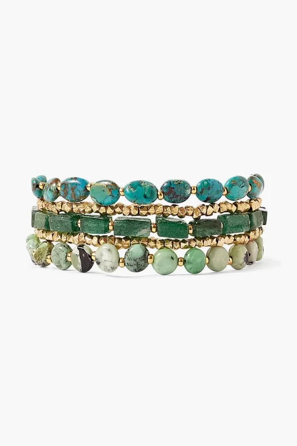 Chan Luu Taos Wrap Bracelet Green Mix Fashion