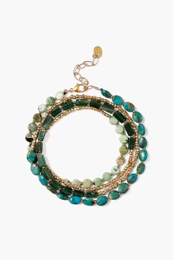 Chan Luu Taos Wrap Bracelet Green Mix Fashion