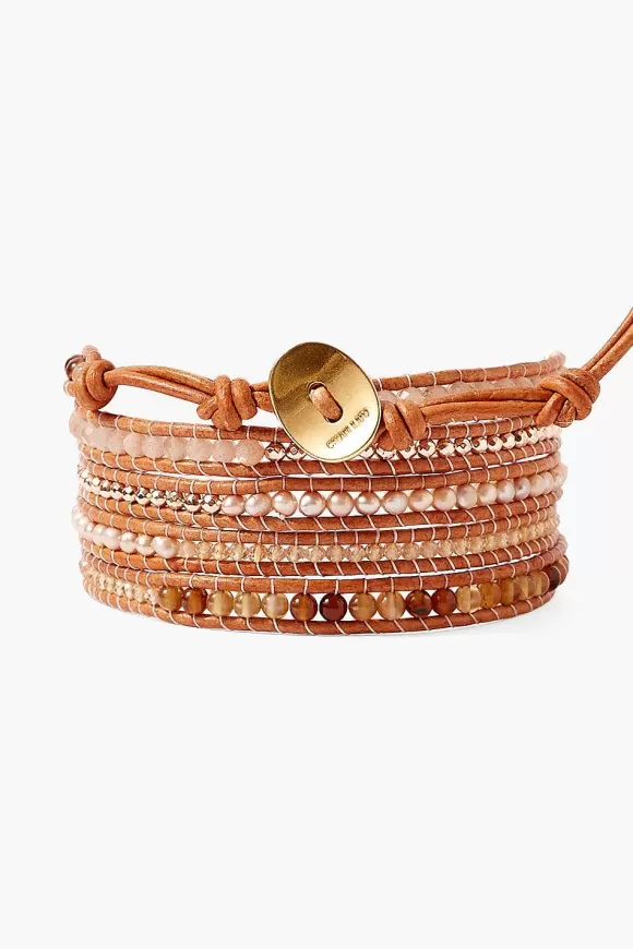 Chan Luu Terra Wrap Bracelet Sunstone Mix New