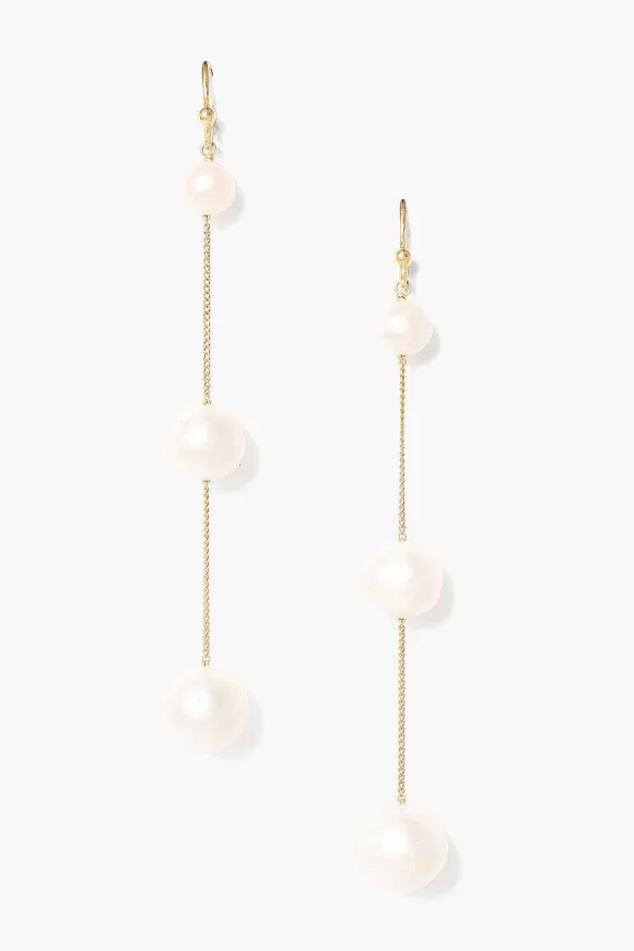 Chan Luu Tiered Floating Pearl Earrings Hot