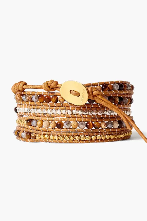 Chan Luu Tiger'S Eye Mix Five Wrap Bracelet Best